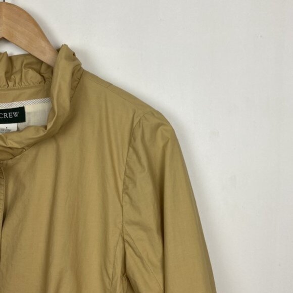 J.Crew 8 Frenchie Slicker Lightweight Jacket Coat Khaki Vintage - Picture 5 of 14